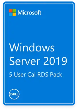 Windows Server CAL RDS 2019- Microsoft Windows Server CAL RDS 2019 5 User ROK Dell